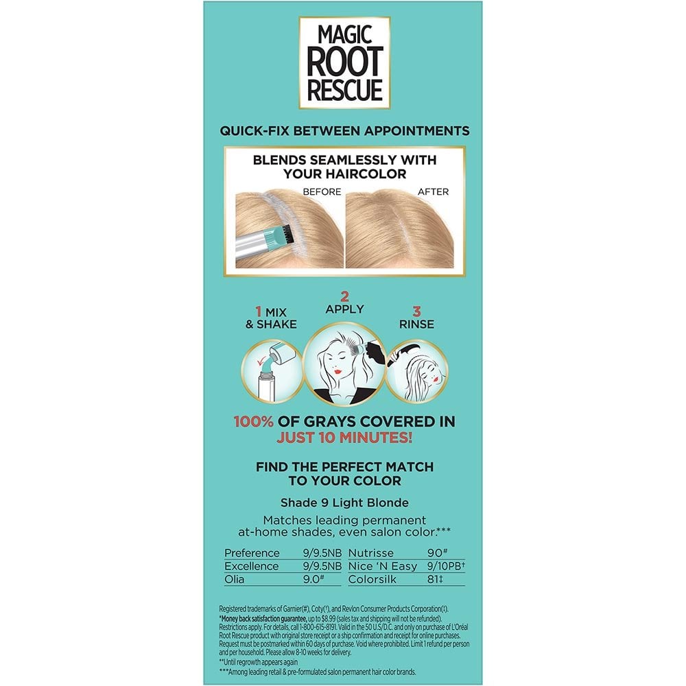 L'ORÉAL PARIS Magic Root Rescue 10 Minute Root Coloring Kit - 9 Light Blonde-071249168707-LR-361721-5-LR eShop