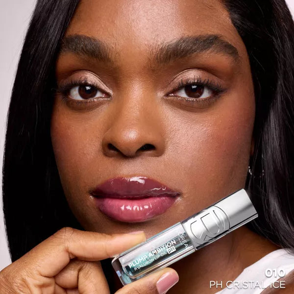 L'ORÉAL PARIS Plump Ambition Hyaluron pH Lip Oil Plumping Lip Gloss, ph Cristal Ice, 0.16 fl oz-071249701331-LR-358187-4-LR eShop