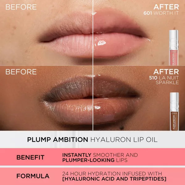 L'ORÉAL PARIS Plump Ambition Hyaluron Plumping Lip Gloss - Berry Jolie, 0.16 fl. oz.-071249690437-LR-356333-9-LR eShop