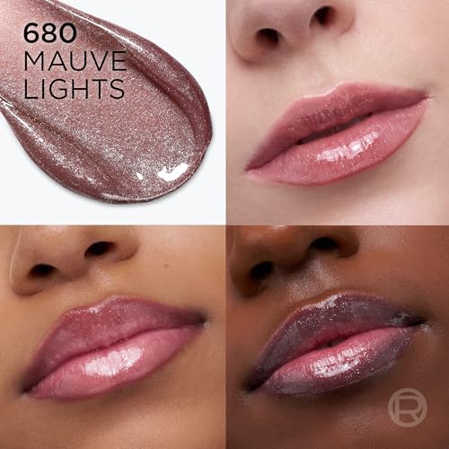 L'ORÉAL PARIS Plump Ambition Hyaluron Tinted Shimmer Lip Oil Plumping Lip Gloss, Mauve Lights, 0.16 fl oz-071249710210-LR-362526-2-LR eShop