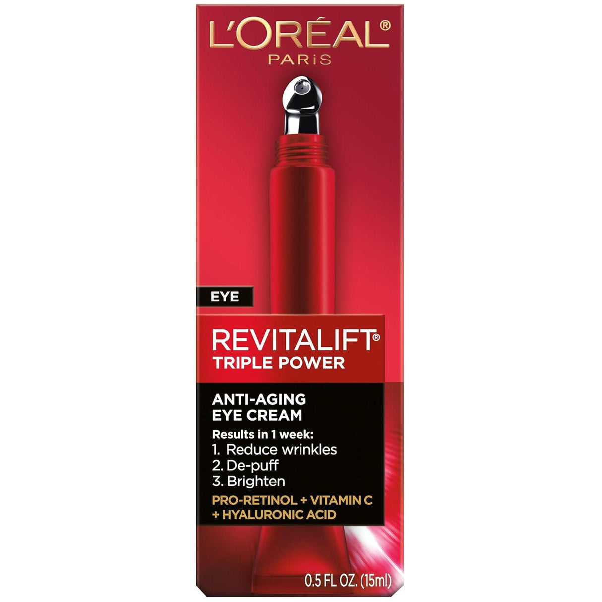 L'ORÉAL PARIS Revitalift Triple Power Eye Treatment, Anti Aging, 0.5 fl. oz.-071249227923-LR-251697-1-LR eShop