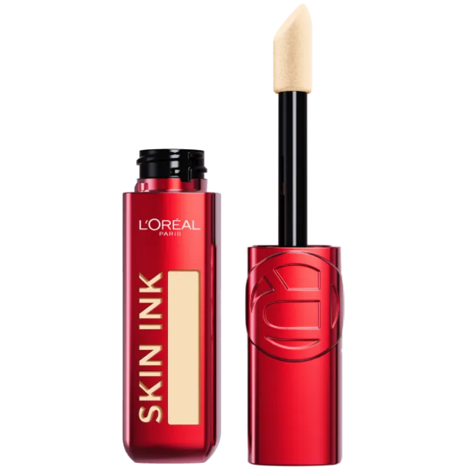 L'ORÉAL PARIS Skin Ink Longwear 2-in-1 Foundation Concealer, 100 Warm, 0.5 fl oz-071249700501-LR-358168-1-LR eShop