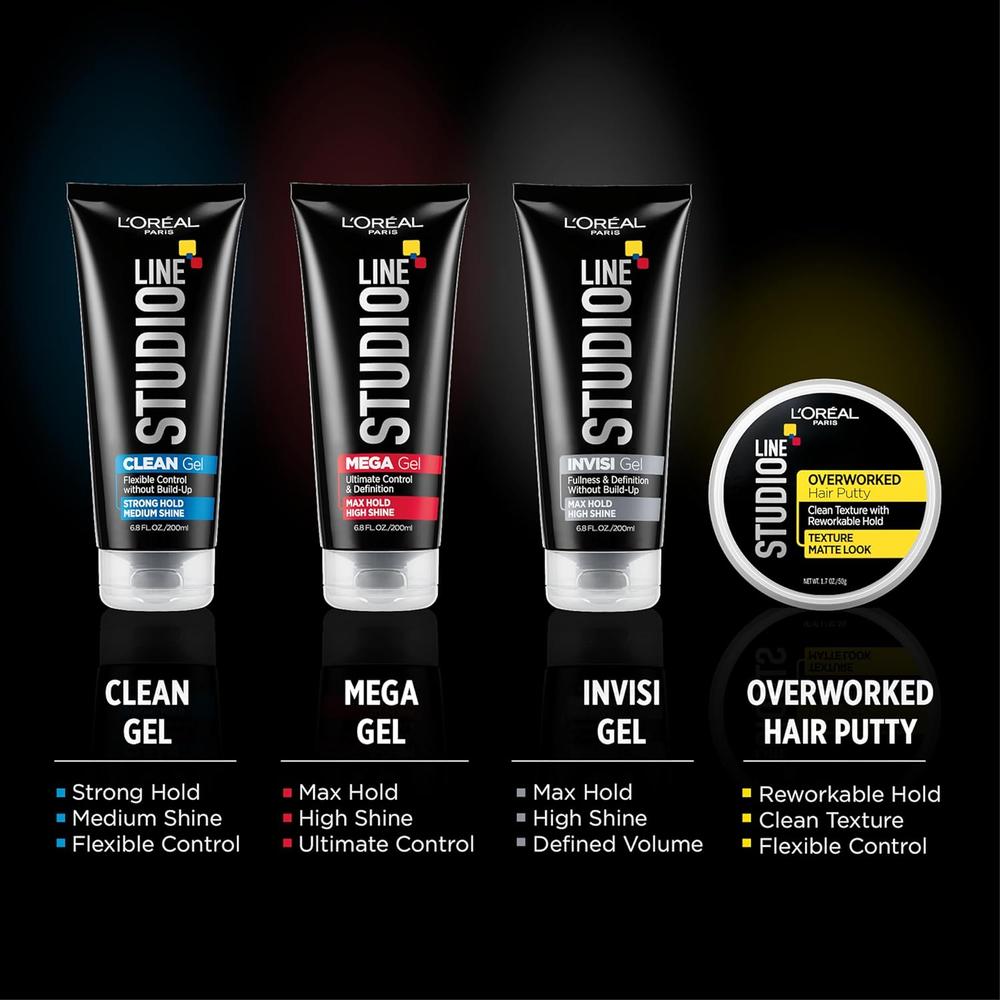 L'ORÉAL PARIS Studio Line Clear Minded Clean Gel - Strong Hold, 6.8 fl. oz.-071249119334-LR-224920-4-LR eShop