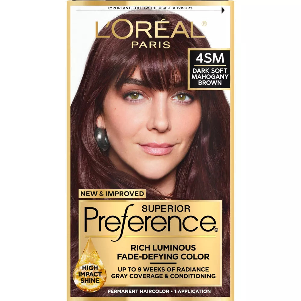 L'ORÉAL PARIS Superior Preference Fade-Defying Color + Shine System - 4SM Dark Soft Mahogany Brown-071249158265-LR-361717-1-LR eShop