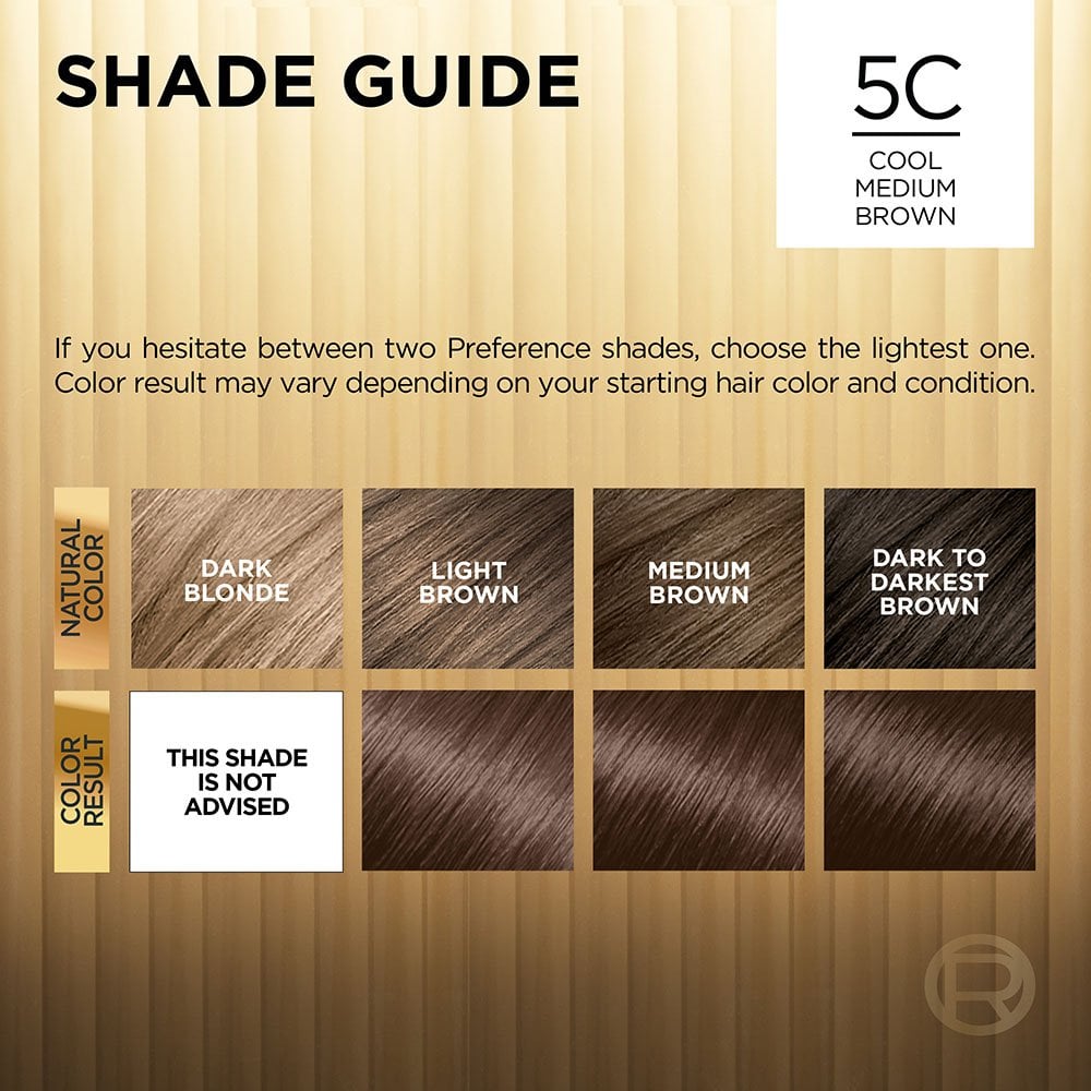 L'ORÉAL PARIS Superior Preference Fade-Defying Color + Shine System - 5C Cool Medium Brown-071249329238-LR-361749-5-LR eShop