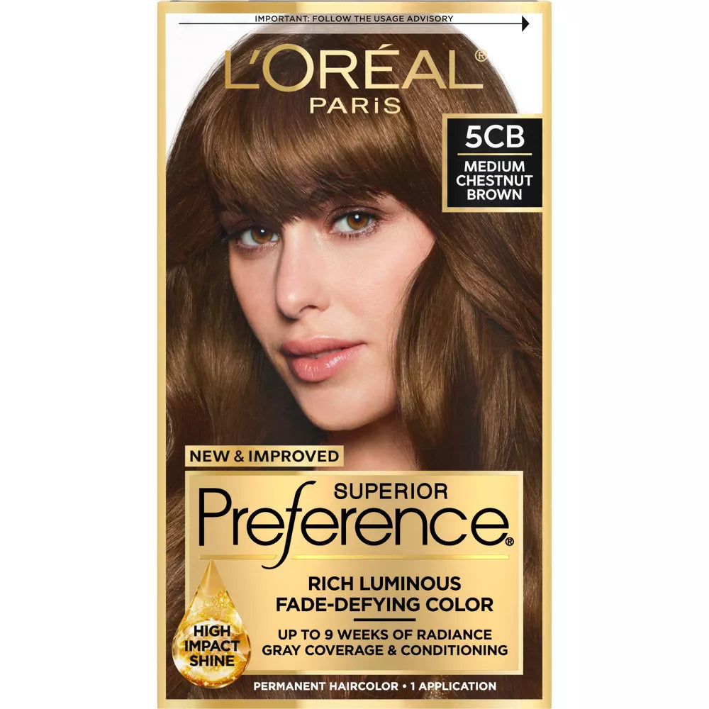 L'ORÉAL PARIS Superior Preference Fade-Defying Color + Shine System - 5CB Medium Chestnut Brown-071249158289-LR-361718-1-LR eShop