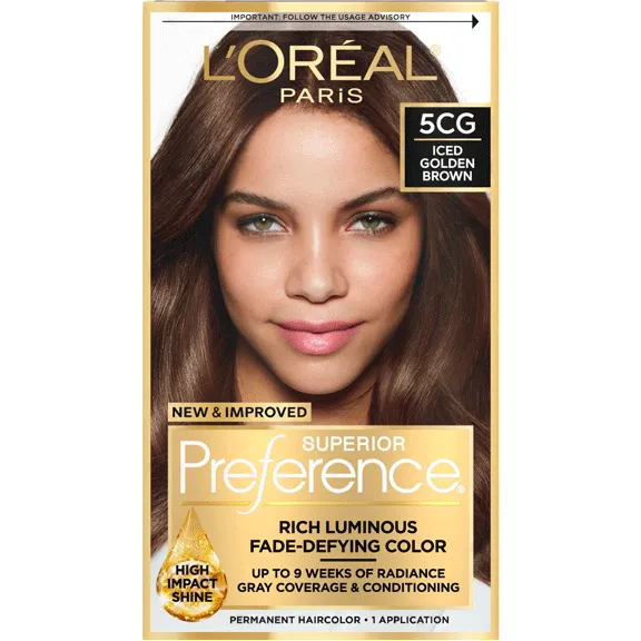 L'ORÉAL PARIS Superior Preference Fade-Defying Color + Shine System - 5CG Iced Golden Brown-071249241004-LR-361734-1-LR eShop