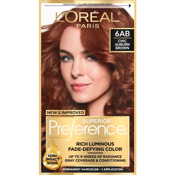 L'ORÉAL PARIS Superior Preference Fade-Defying Color + Shine System - 6AB Chic Auburn Brown-071249276761-LR-361833-1-LR eShop