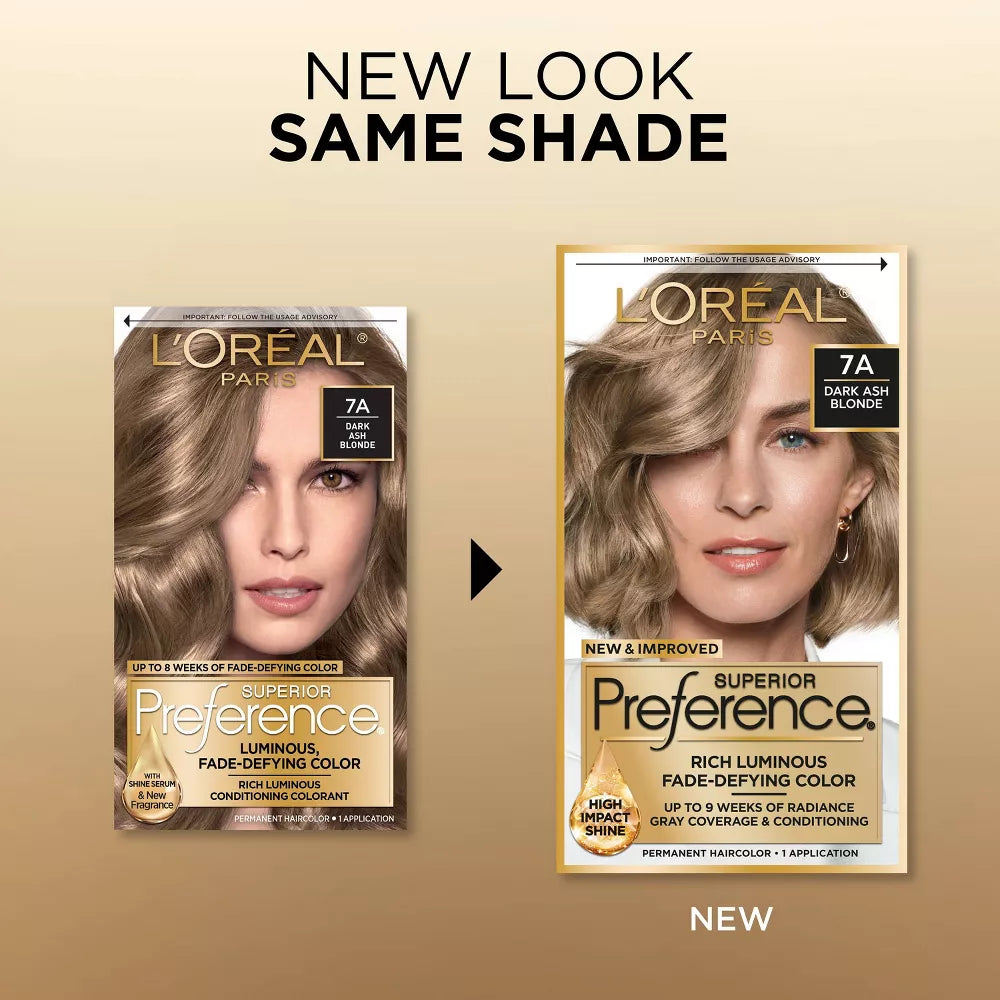 L'ORÉAL PARIS Superior Preference Fade-Defying Color + Shine System - 7A Dark Ash Blonde-071249253151-LR-251831-9-LR eShop