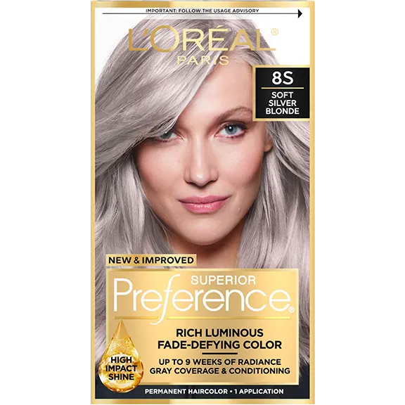 L'ORÉAL PARIS Superior Preference Fade-Defying Color + Shine System - 8S Soft Silver Blonde-071249383247-LR-361766-1-LR eShop