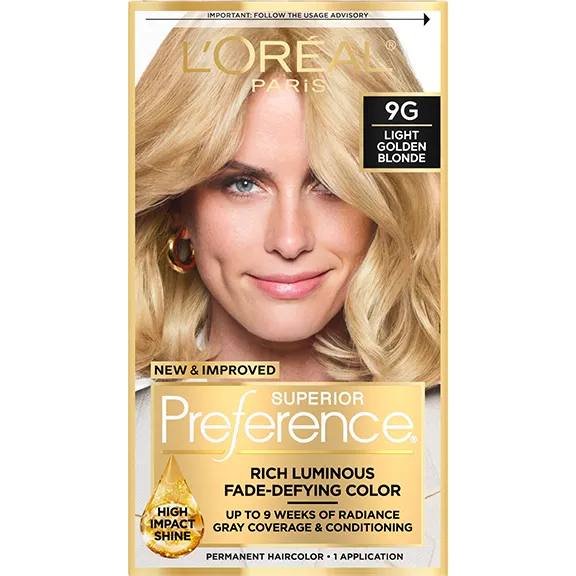 L'ORÉAL PARIS Superior Preference Fade-Defying Color + Shine System - 9G Light Golden Blonde-071249253267-LR-251845-1-LR eShop