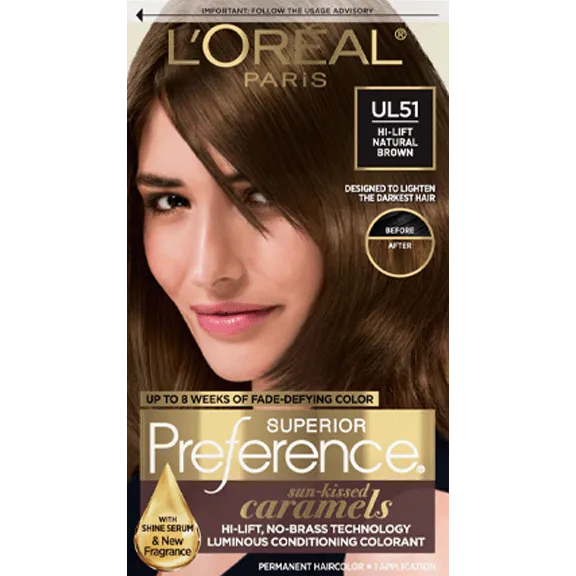 L'ORÉAL PARIS Superior Preference Fade-Defying Color + Shine System - UL51 Hi-Lift Natural Brown-071249218785-LR-361728-1-LR eShop