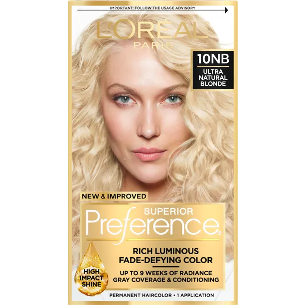 L'ORÉAL PARIS Superior Preference Permanent Hair Color, 10NB Ultimate Natural Blonde, 6.5 fl. oz.-071249253342-LR-361740-1-LR eShop