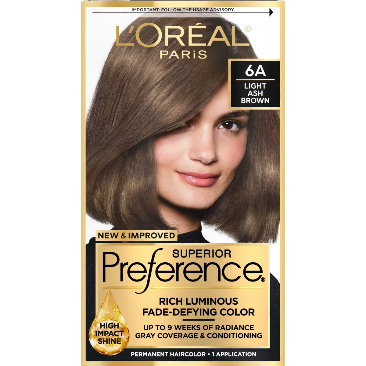 L'ORÉAL PARIS Superior Preference Permanent Hair Color, 6A Light Ash Brown, 6.5 fl. oz.-071249253113-LR-224032-1-LR eShop