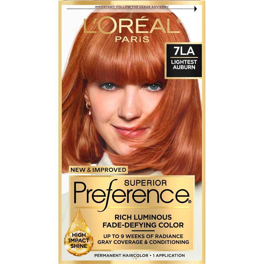 L'ORÉAL PARIS Superior Preference Permanent Hair Color, 7LA Lightest Auburn, 6.5 fl. oz.-071249253168-LR-229820-1-LR eShop