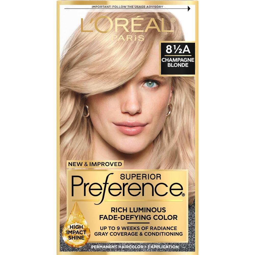 L'ORÉAL PARIS Superior Preference Permanent Hair Color, 8.5A Champagne Blonde, 6.5 fl. oz.-071249253236-LR-229819-1-LR eShop