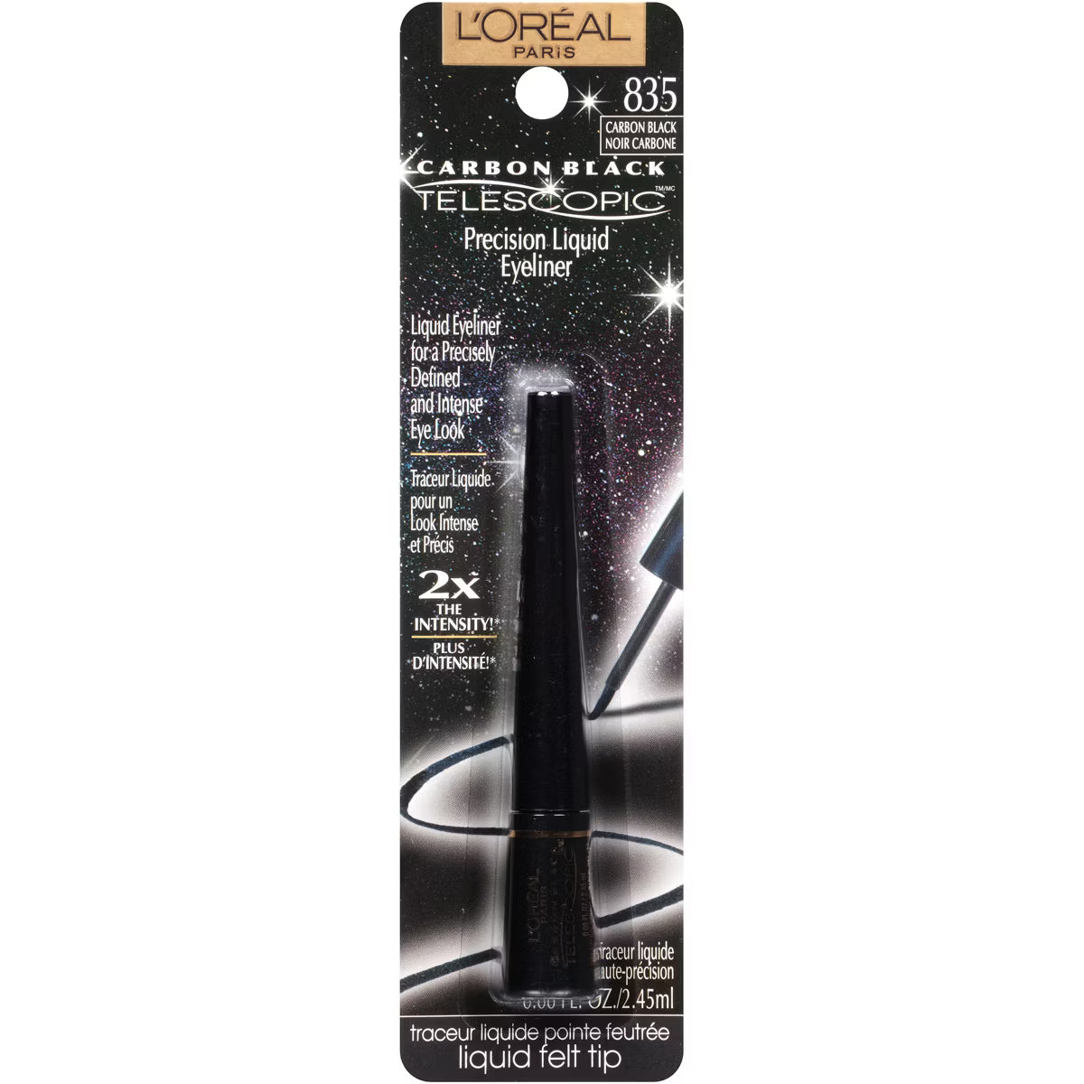 L'ORÉAL PARIS Telescopic Precision Liquid Eyeliner, 835 Carbon Black, 0.08 fl. oz.-071249137086-LR-184716-1-LR eShop