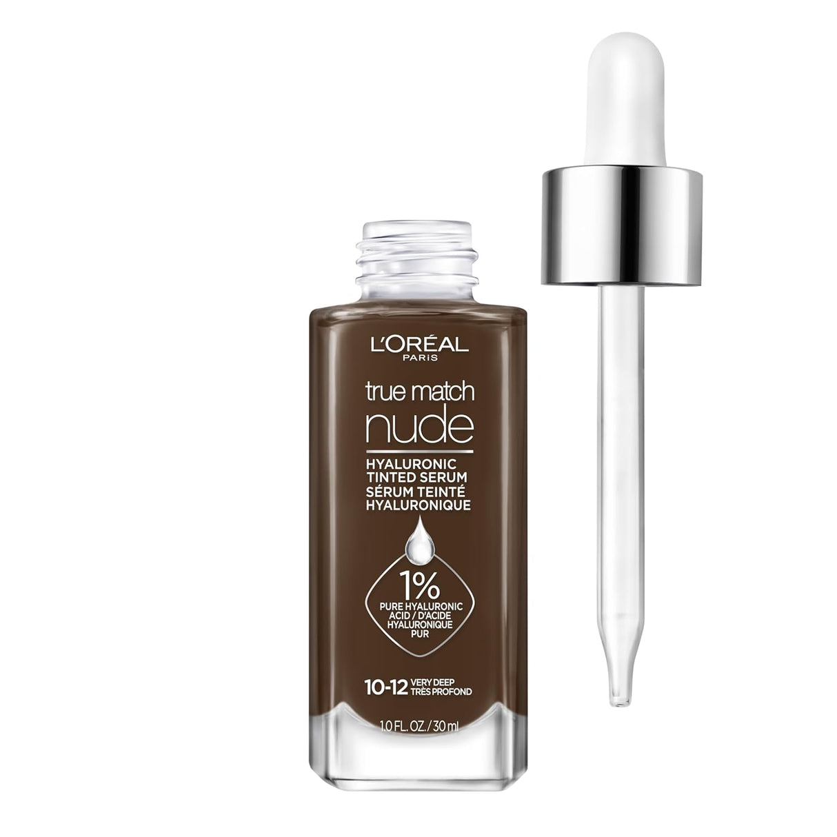 L'ORÉAL PARIS True Match Hyaluronic Tinted Serum Foundation Skincare Hybrid, 10-12 Very Deep, 1 fl oz-071249635995-LR-340458-1-LR eShop