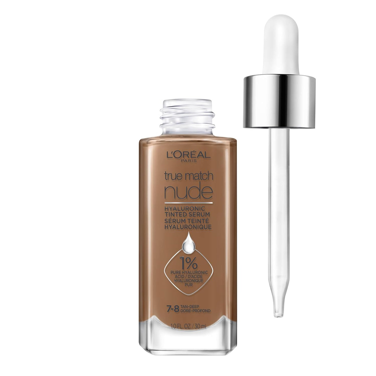 L'ORÉAL PARIS True Match Hyaluronic Tinted Serum Foundation Skincare Hybrid, 7-8 Tan Deep, 1 fl oz-071249635971-LR-340457-1-LR eShop