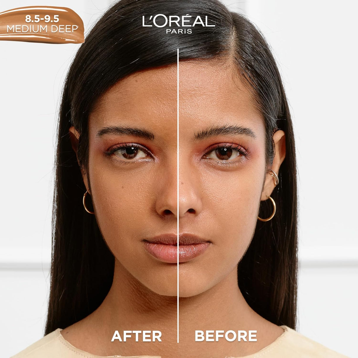 L'ORÉAL PARIS True Match Hyaluronic Tinted Serum Makeup Skincare Hybrid, 8.5-9.5 Medium Deep, 1 fl oz-071249648889-LR-342437-3-LR eShop