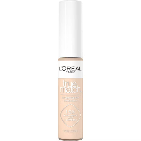 L'ORÉAL PARIS True Match Radiant Serum Concealer with Hyaluronic Acid, W3 Light Medium, 0.33 fl oz-071249684948-LR-351837-4-LR eShop