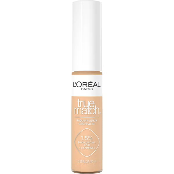 L'ORÉAL PARIS True Match Radiant Serum Concealer with Hyaluronic Acid, W6 Medium, 0.33 fl oz-071249684870-LR-351877-4-LR eShop