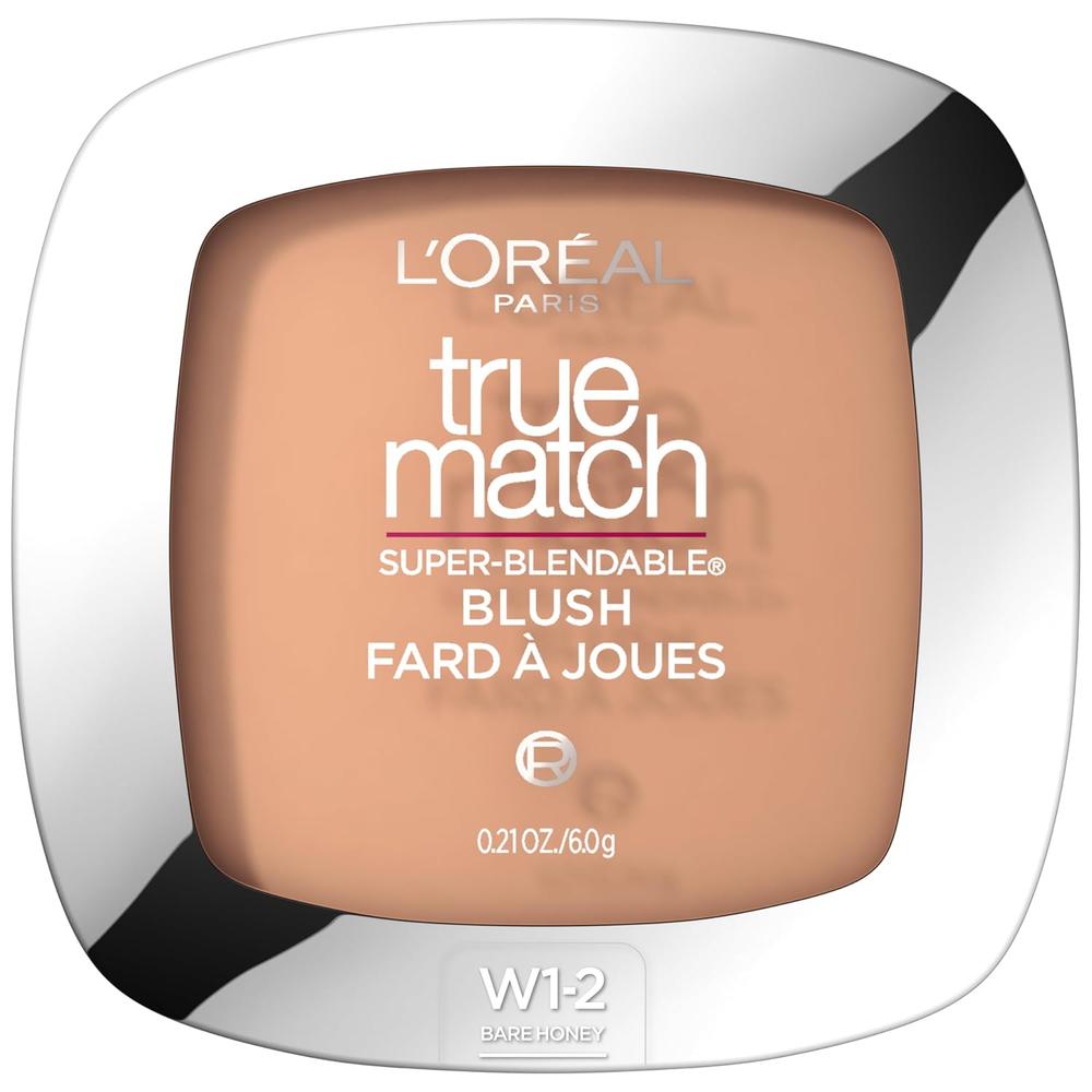 L'ORÉAL PARIS True Match Super-Blendable Blush, Soft Powder Texture, W1-2 Bare Honey, 0.21 oz.-071249017449-LR-170357-1-LR eShop