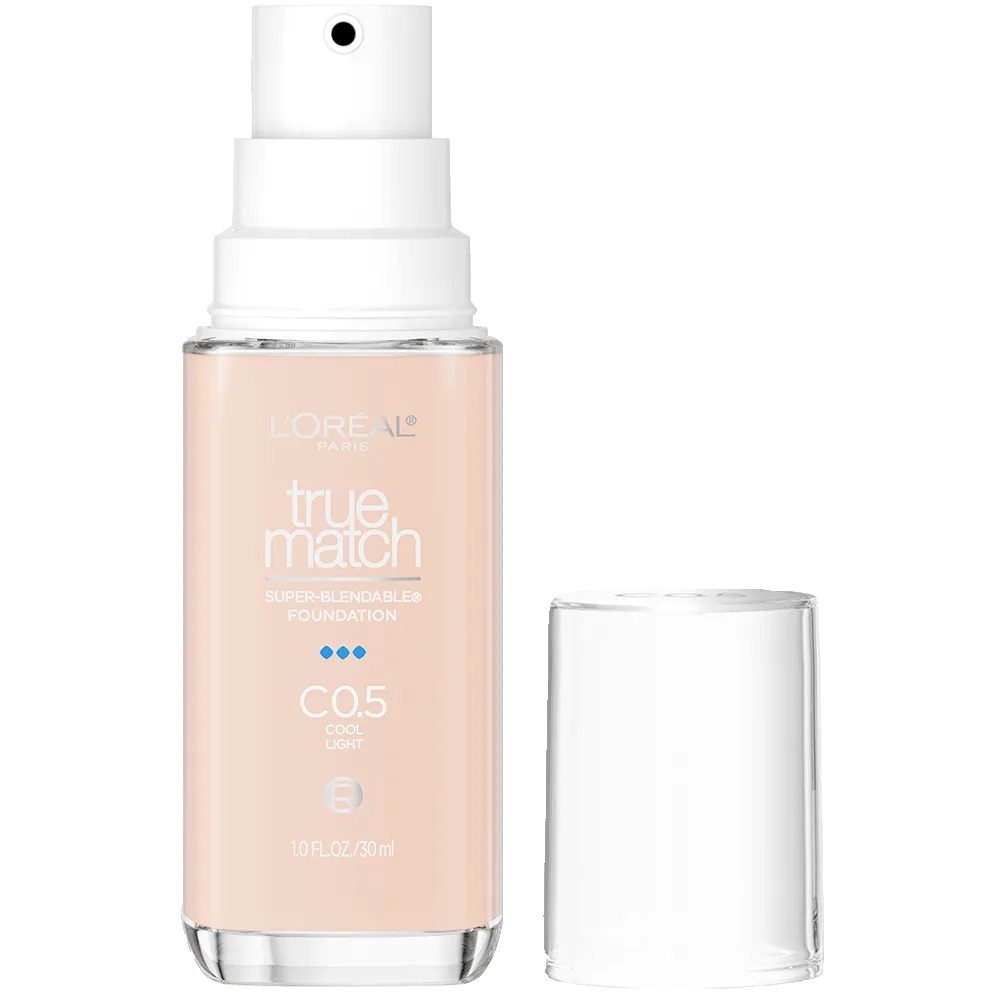 L'ORÉAL PARIS True Match Super-Blendable Foundation, Medium Coverage, C0.5, Light, 1 fl. oz.-071249671689-LR-347271-1-LR eShop