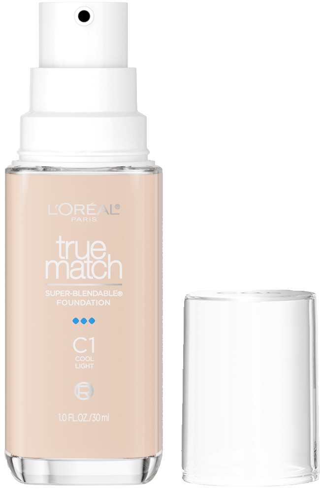 L'ORÉAL PARIS True Match Super-Blendable Foundation, Medium Coverage, C1, Light, 1 fl. oz.-071249671498-LR-347290-1-LR eShop