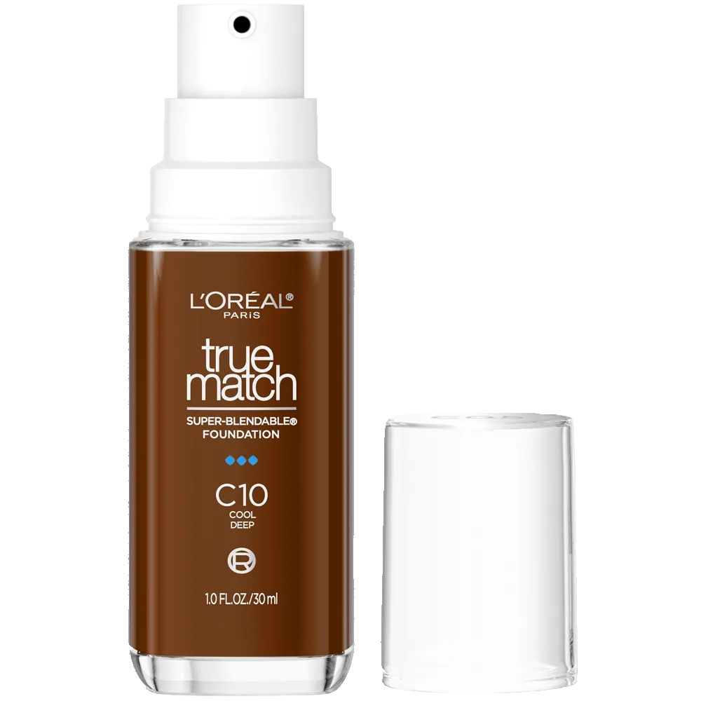 L'ORÉAL PARIS True Match Super-Blendable Foundation, Medium Coverage, C10, Deep, 1 fl. oz.-071249671672-LR-347284-1-LR eShop