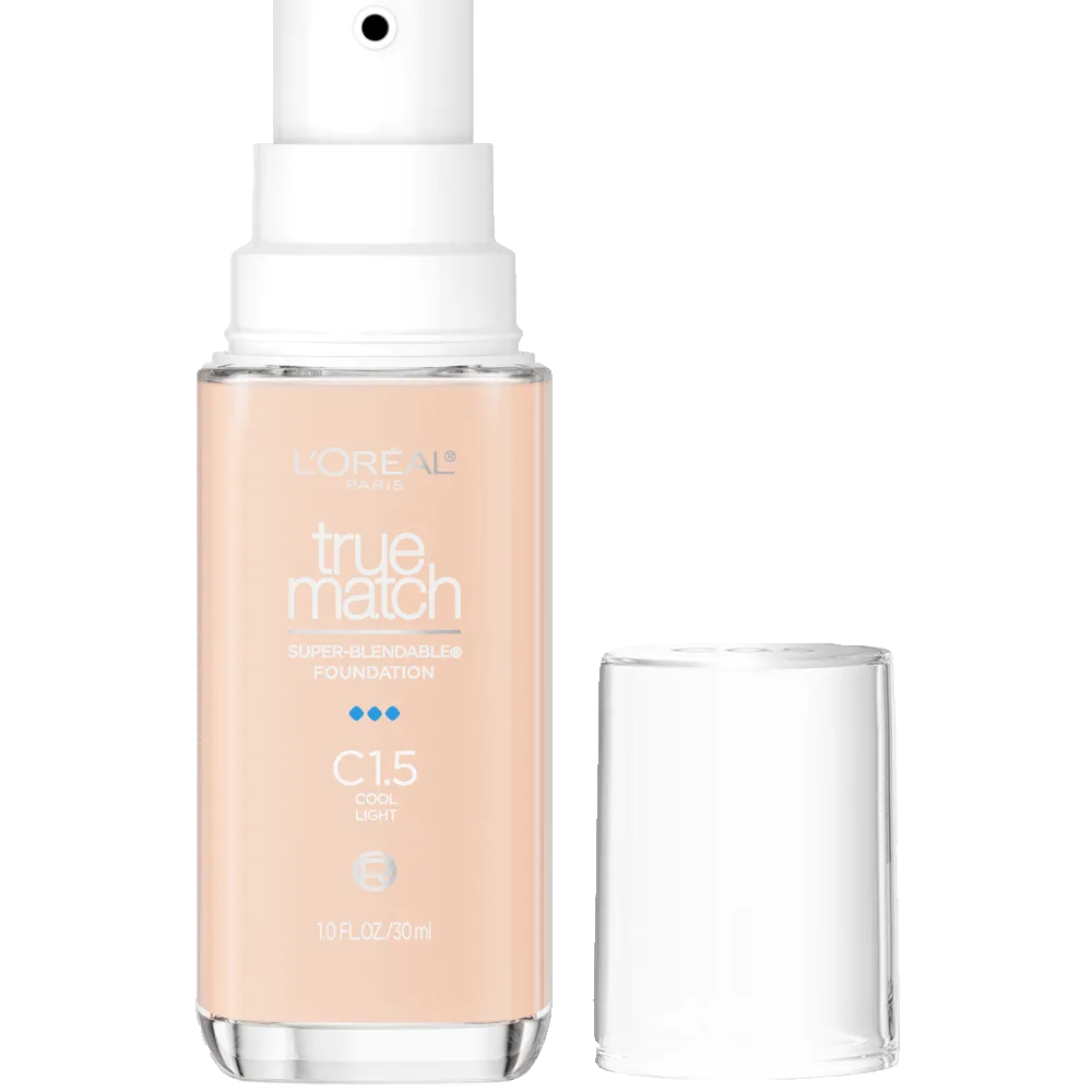 L'ORÉAL PARIS True Match Super-Blendable Foundation, Medium Coverage, C1.5, Light, 1 fl. oz.-071249671504-LR-347291-1-LR eShop