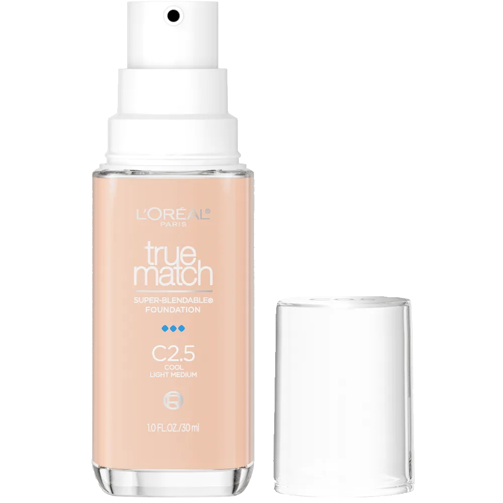 L'ORÉAL PARIS True Match Super-Blendable Foundation, Medium Coverage, C2.5, Light Medium, 1 fl. oz.-071249671740-LR-347282-1-LR eShop