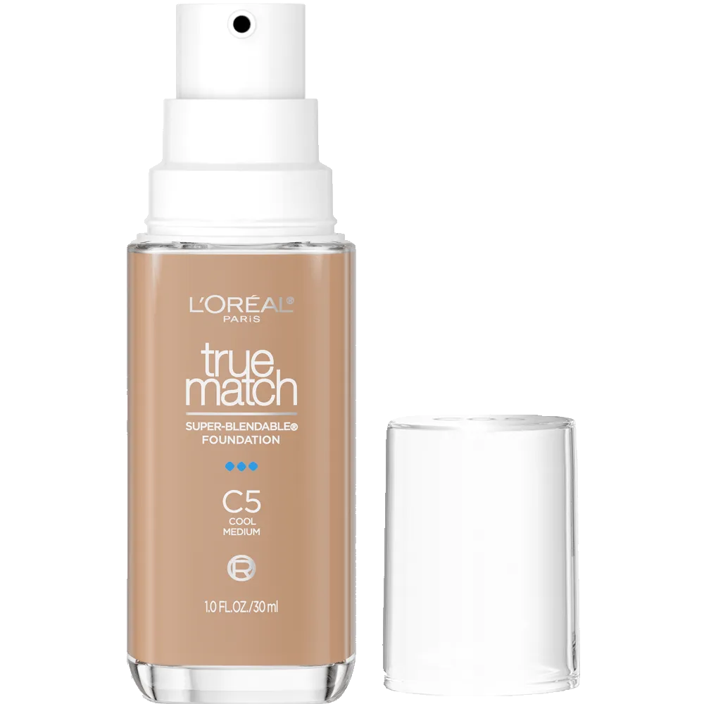 L'ORÉAL PARIS True Match Super-Blendable Foundation, Medium Coverage, C5, Medium, 1 fl. oz.-071249671559-LR-347294-1-LR eShop
