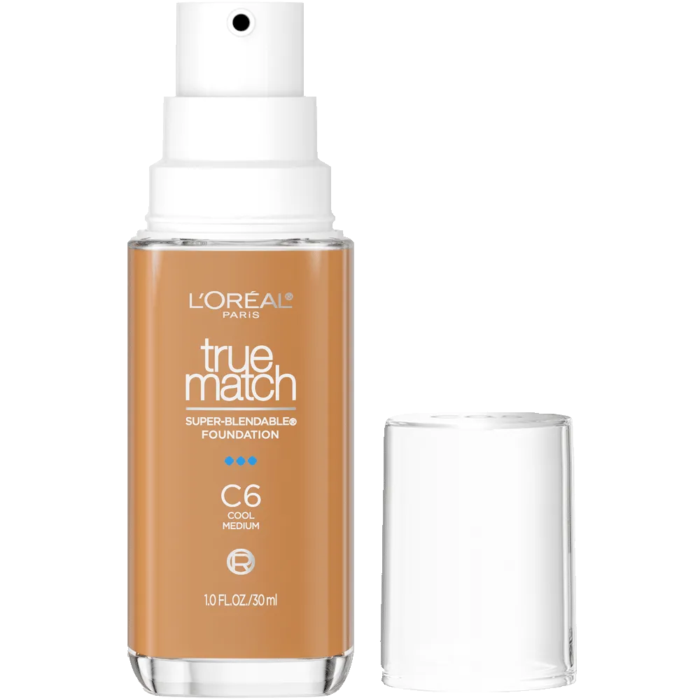 L'ORÉAL PARIS True Match Super-Blendable Foundation, Medium Coverage, C6, Medium, 1 fl. oz.-071249671887-LR-347256-1-LR eShop