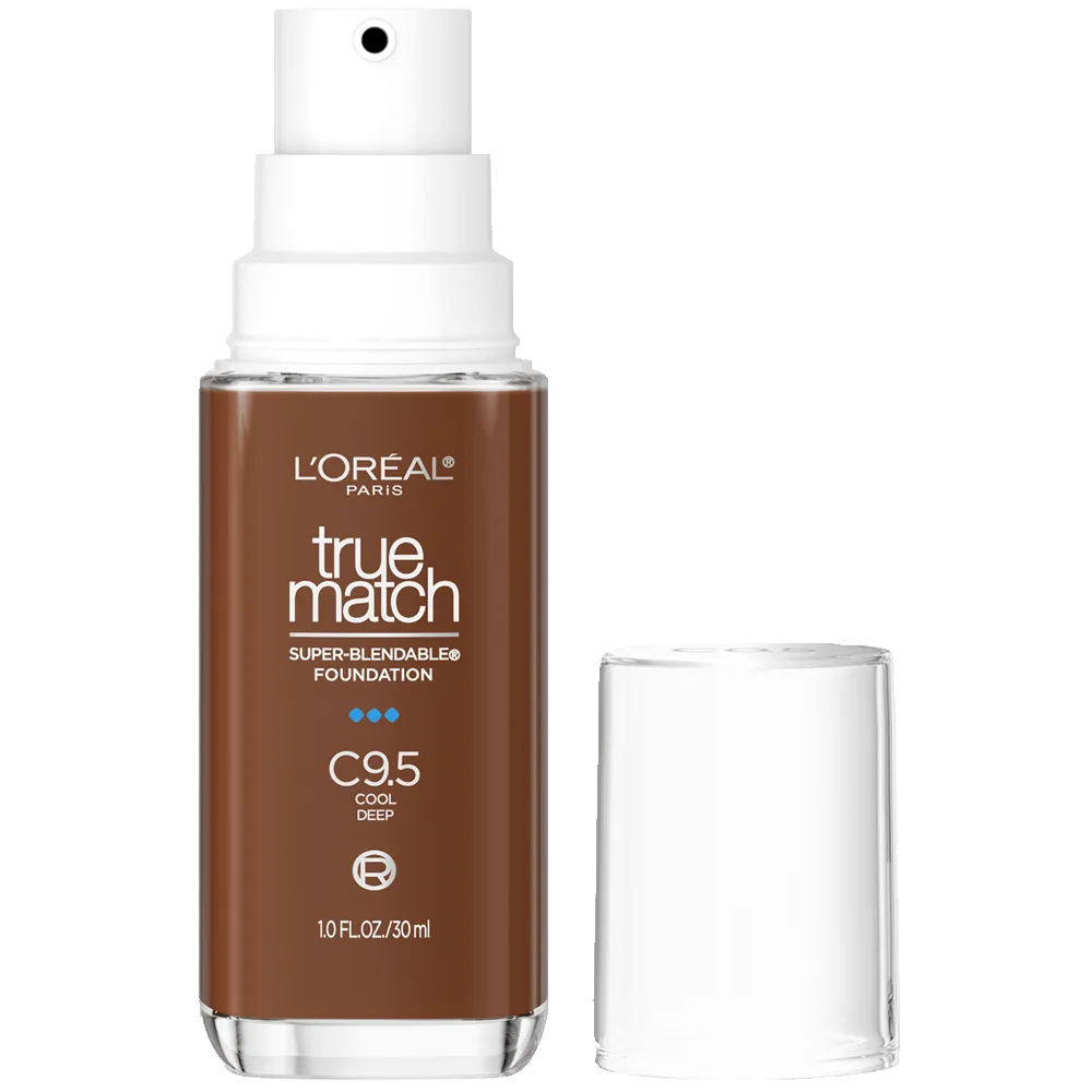 L'ORÉAL PARIS True Match Super-Blendable Foundation, Medium Coverage, C9.5, Deep, 1 fl. oz.-071249671733-LR-347287-1-LR eShop