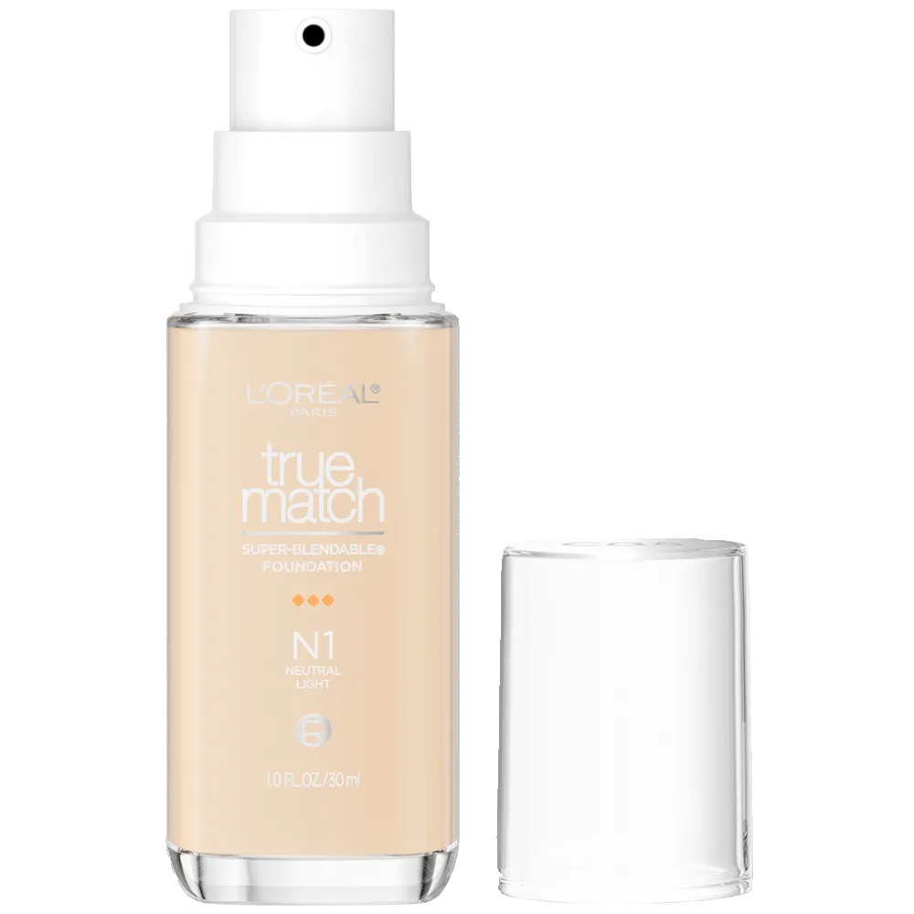 L'ORÉAL PARIS True Match Super-Blendable Foundation, Medium Coverage, N1, Light, 1 fl. oz.-071249671870-LR-347266-1-LR eShop