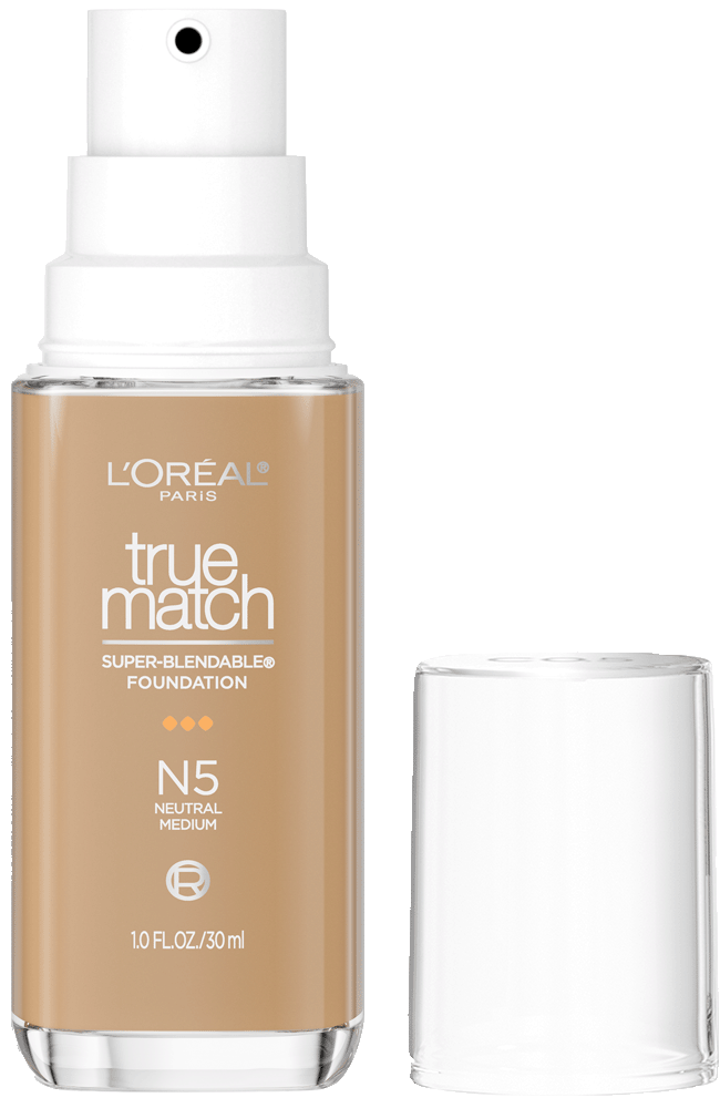 L'ORÉAL PARIS True Match Super-Blendable Foundation, Medium Coverage, N5, Medium, 1 fl. oz.-071249671924-LR-347267-1-LR eShop