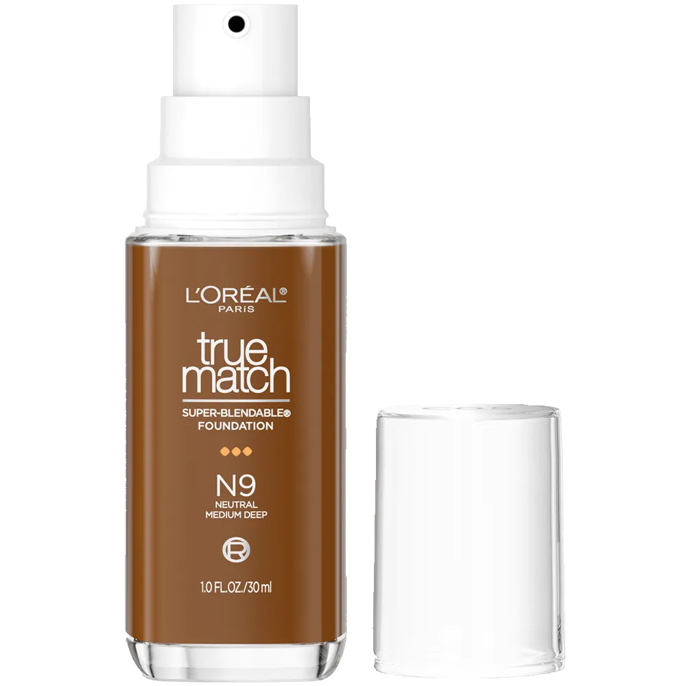 L'ORÉAL PARIS True Match Super-Blendable Foundation, Medium Coverage, N9, Medium Deep, 1 fl. oz.-071249671764-LR-347281-1-LR eShop