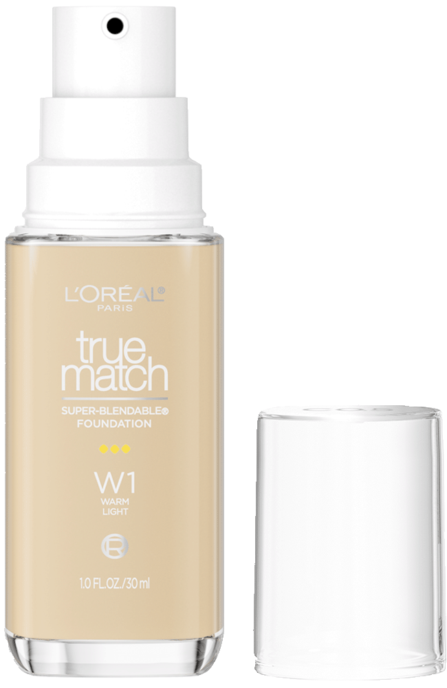 L'ORÉAL PARIS True Match Super-Blendable Foundation, Medium Coverage, W1, Light, 1 fl. oz.-071249671849-LR-347279-1-LR eShop