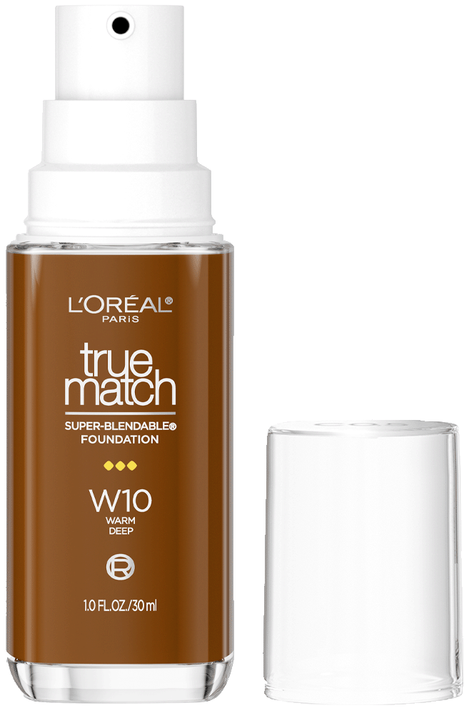 L'ORÉAL PARIS True Match Super-Blendable Foundation, Medium Coverage, W10, Deep, 1 fl. oz.-071249671658-LR-347285-1-LR eShop