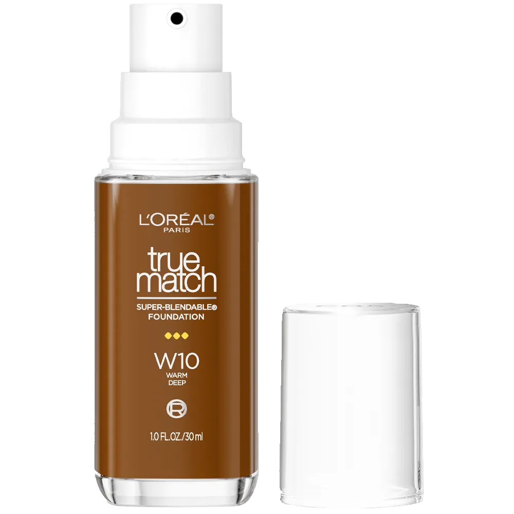 L'ORÉAL PARIS True Match Super-Blendable Foundation, Medium Coverage, W10, Deep, 1 fl. oz.-071249671658-LR-347285-1-LR eShop