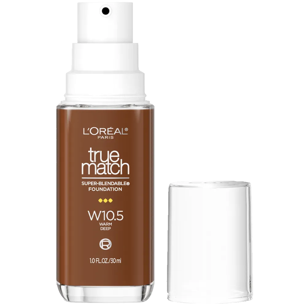 L'ORÉAL PARIS True Match Super-Blendable Foundation, Medium Coverage, W10.5, Deep, 1 fl. oz.-071249671962-LR-348422-1-LR eShop