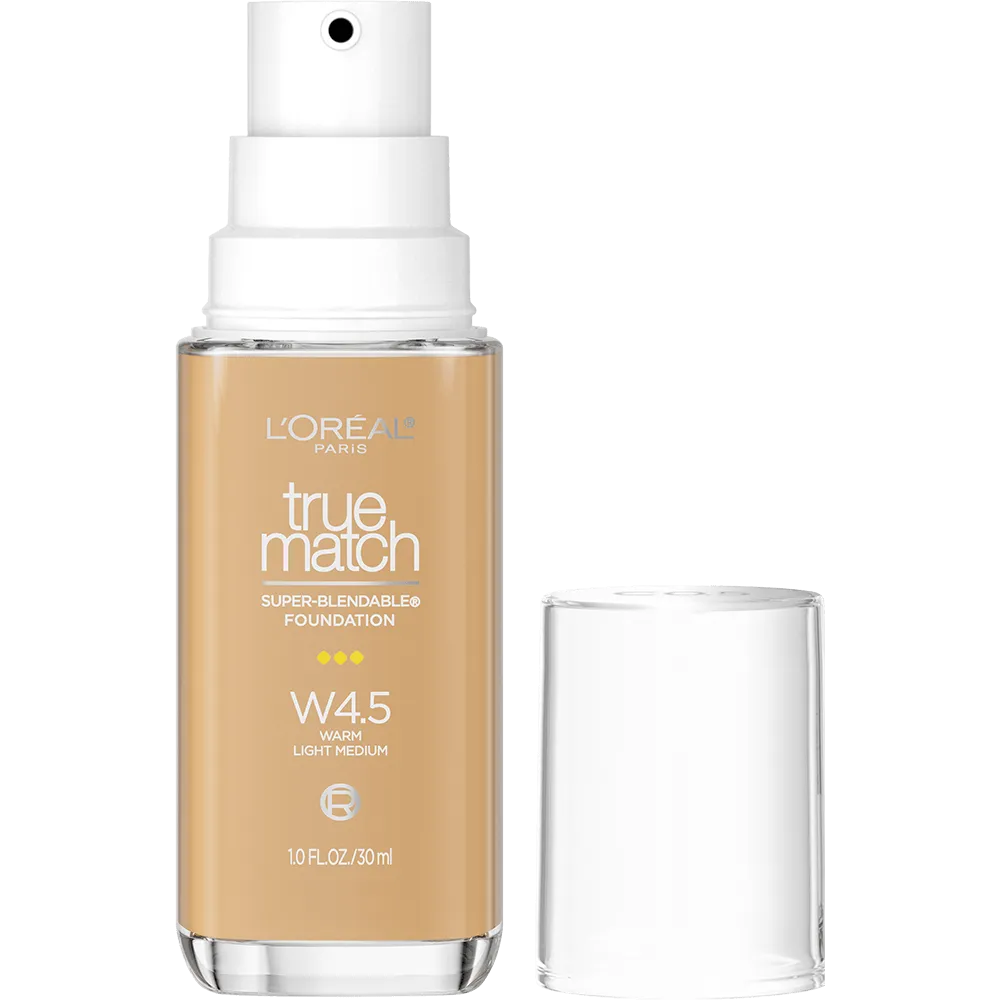 L'ORÉAL PARIS True Match Super-Blendable Foundation, Medium Coverage, W4.5, Light Medium , 1 fl. oz.-071249671696-LR-347270-1-LR eShop
