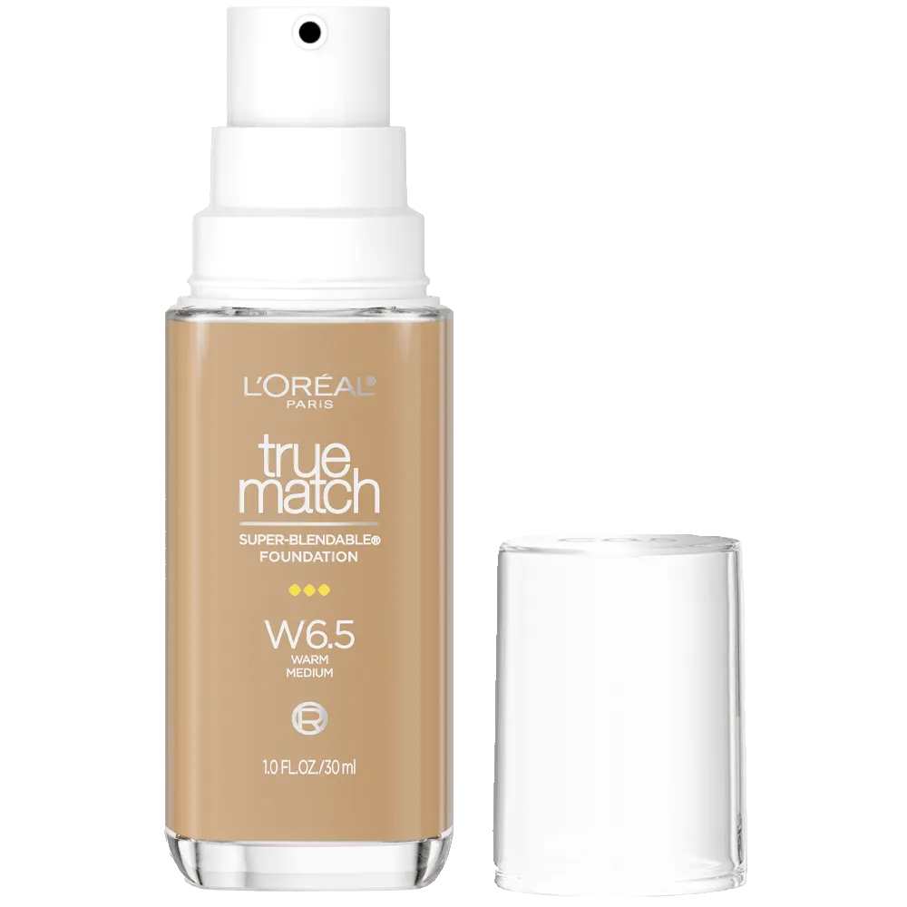 L'ORÉAL PARIS True Match Super-Blendable Foundation, Medium Coverage, W6.5, Medium, 1 fl. oz.-071249671948-LR-348421-1-LR eShop