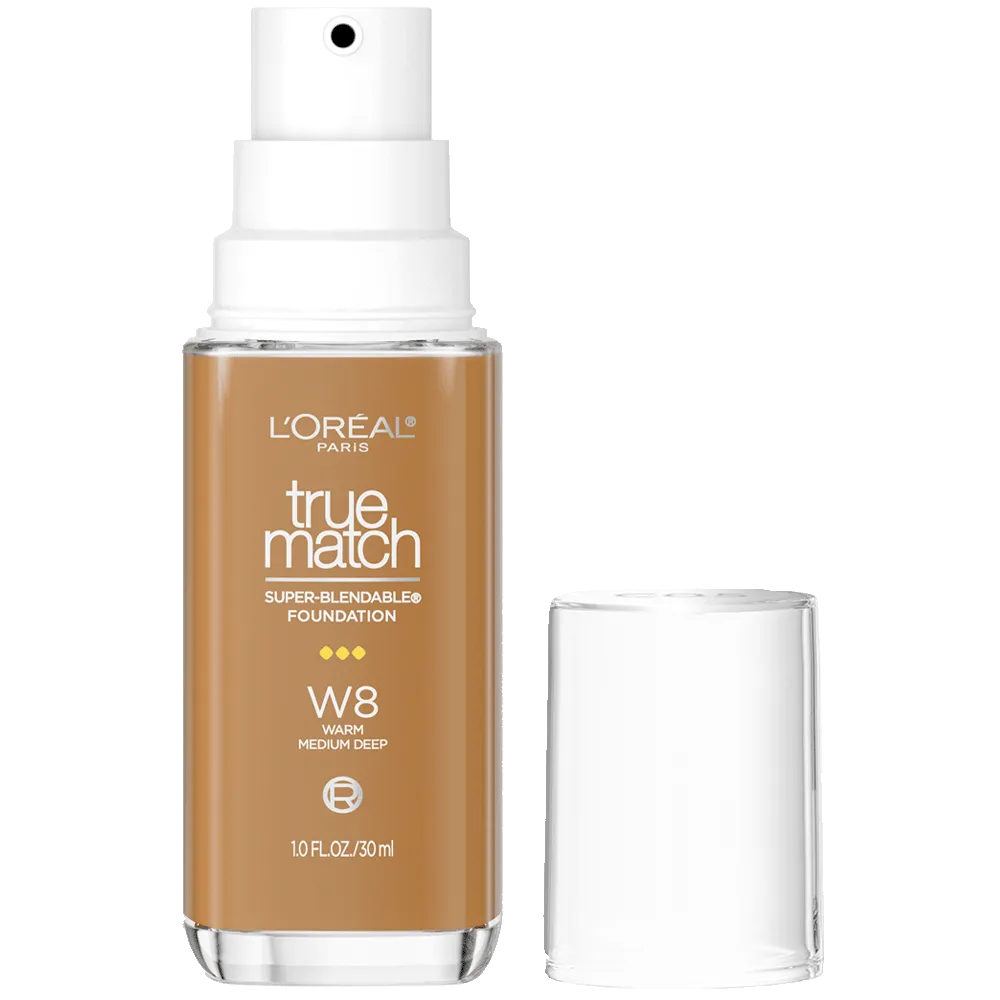 L'ORÉAL PARIS True Match Super-Blendable Foundation, Medium Coverage, W8, Medium Deep, 1 fl. oz.-071249671627-LR-347273-1-LR eShop