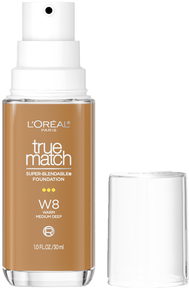 L'ORÉAL PARIS True Match Super-Blendable Foundation, Medium Coverage, W8, Medium Deep, 1 fl. oz.-071249671627-LR-347273-1-LR eShop