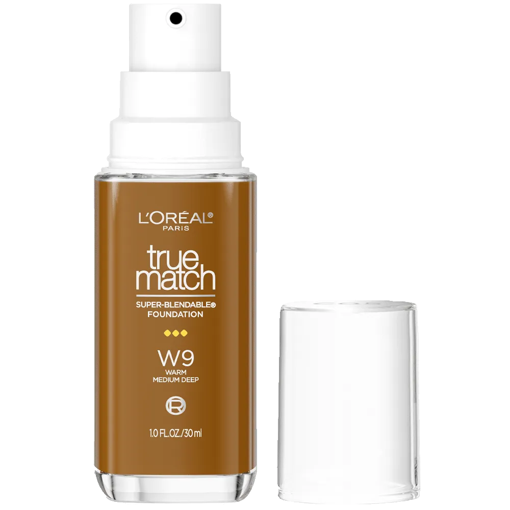L'ORÉAL PARIS True Match Super-Blendable Foundation, Medium Coverage, W9, Medium Deep, 1 fl. oz.-071249671894-LR-347288-1-LR eShop