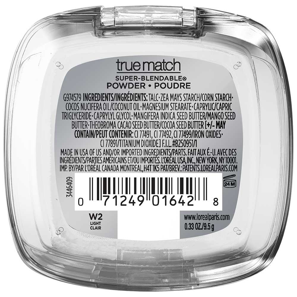 L'ORÉAL PARIS True Match Super-Blendable Oil Free Makeup Powder, W2 Light, 0.33 oz.-071249016428-LR-167889-7-LR eShop