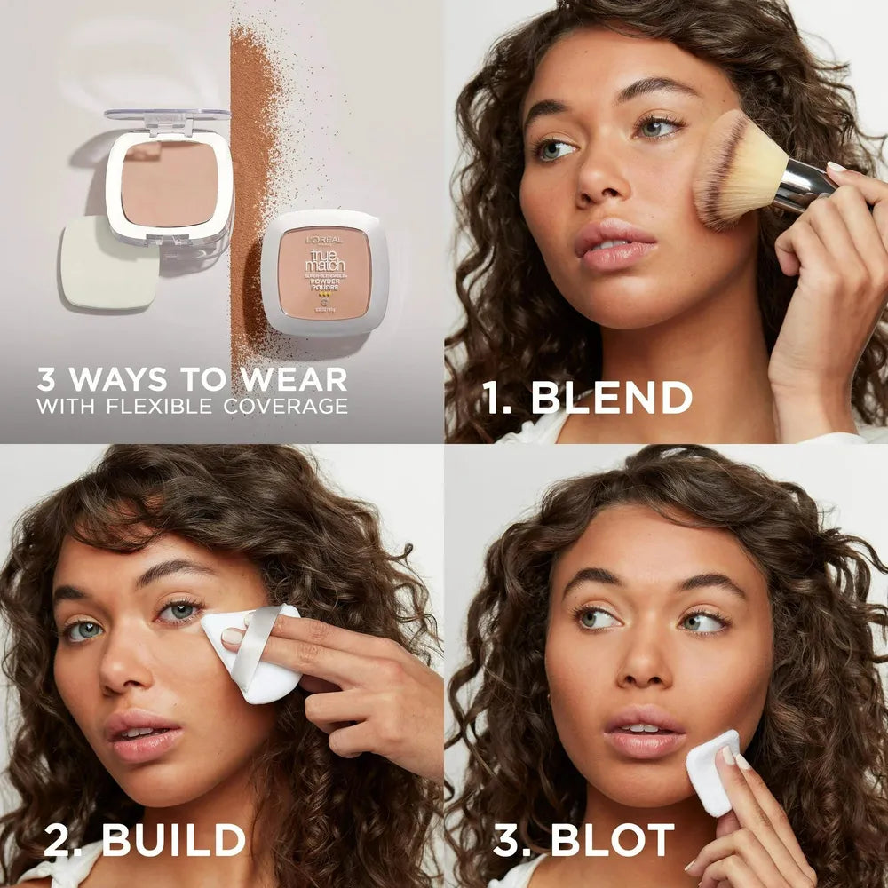L'ORÉAL PARIS True Match Super-Blendable Oil Free Makeup Powder, N11 Deep, 0.34 oz-071249683828-LR-351834-5-LR eShop