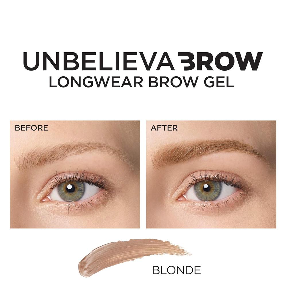 L'ORÉAL PARIS Unbelieva-Brow Longwear Waterproof Tinted Brow Gel, 560 Blonde, 0.15 fl. oz.-071249376386-LR-323190-4-LR eShop